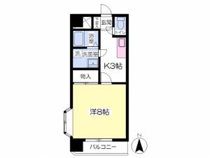 リバティ山越 203の間取り画像