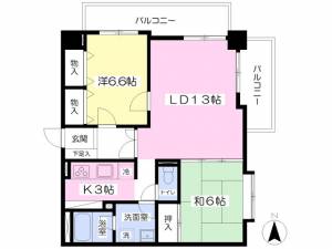 シャムーティ道後 501の間取り画像