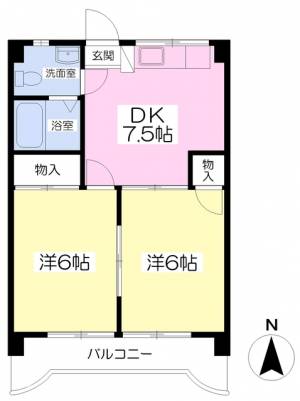 ホワイティ愛光 303の間取り画像