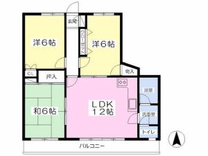 グリーンハイツ東長戸 302の間取り画像