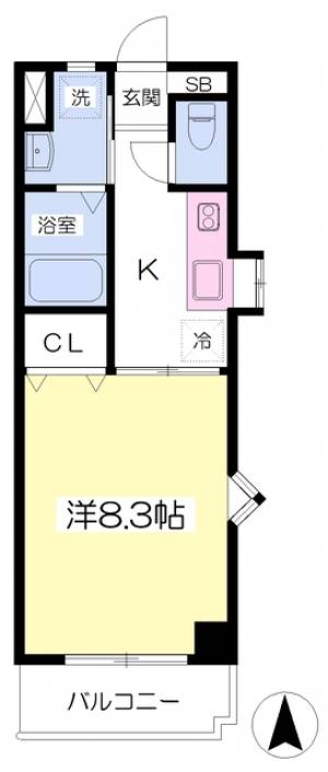 道後壱番館 501の間取り画像