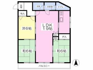 グリーンハイツ東長戸 305の間取り画像