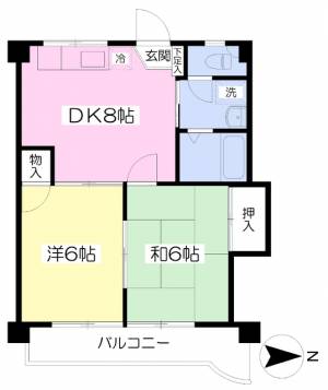 フォルム山越 102の間取り画像