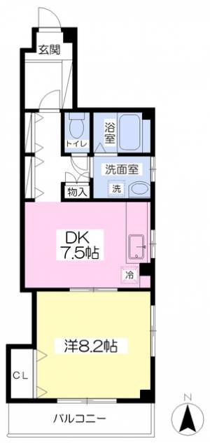 プラード古町 402の間取り画像