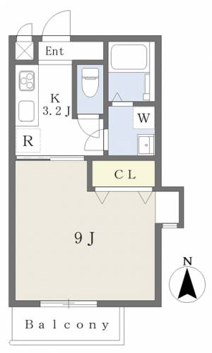 ベルソーレ木屋町 101の間取り画像