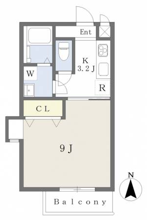 ベルソーレ木屋町 102の間取り画像