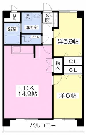 フォルテ竹原 1102の間取り画像