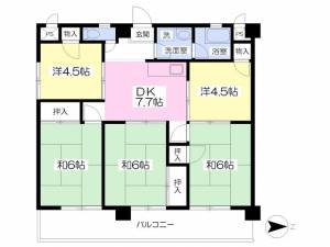 オックスフォードサーカス竹原 101の間取り画像