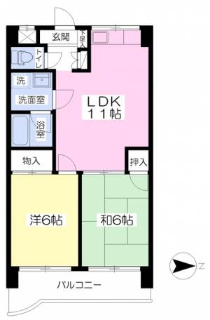 ライフステージ浜田 703の間取り画像