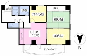 シェール道後 306の間取り画像