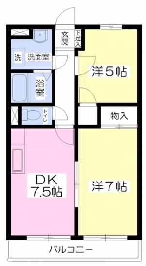 ヴェルヌーヴ倉敷 201の間取り画像