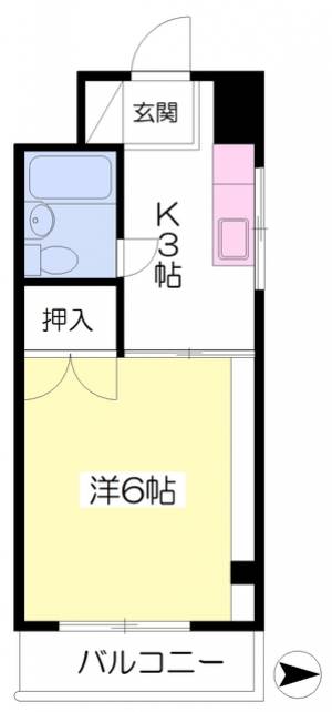 ぴゅあメイツ斎院 301の間取り画像