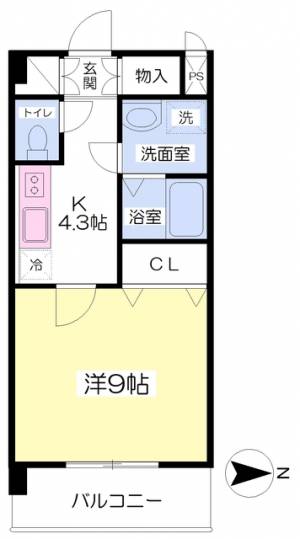 ハイムⅢ 402の間取り画像