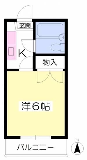 ＵＫＥＮＡ宮西 202の間取り画像