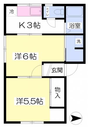 福勝ハウス 102の間取り画像