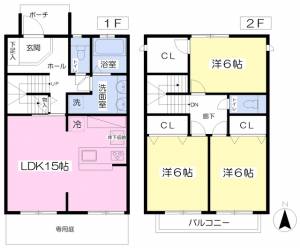 ゆらぎ野Ｄ棟 2の間取り画像