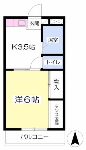 ハイツ岡田 106の間取り画像