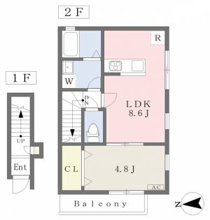 ＭＡＴＳＵＭＯＭＥＮＴ　ＨＯＵＳＥ 201の間取り画像