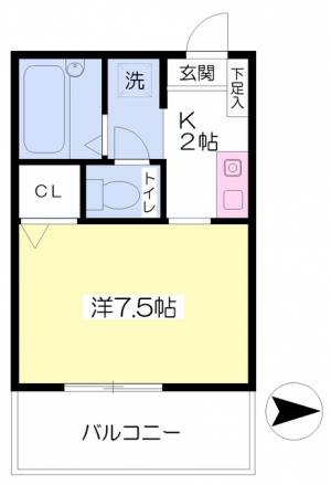 フォブール山越 204の間取り画像