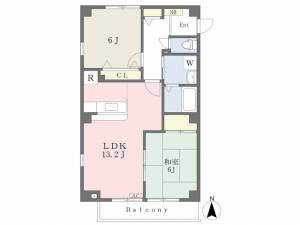 フォブール北山越 303の間取り画像