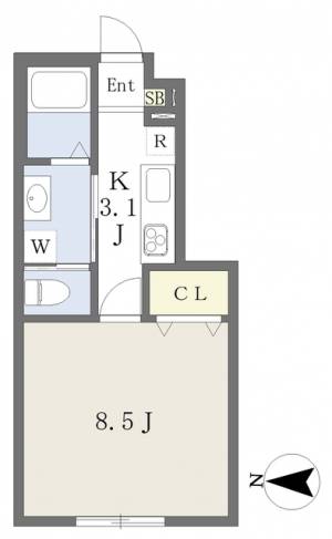 ＥＡＲＬ’Ｓ　ＣＯＵＲＴ木屋町 102の間取り画像