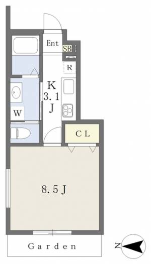 ＥＡＲＬ’Ｓ　ＣＯＵＲＴ木屋町 105の間取り画像