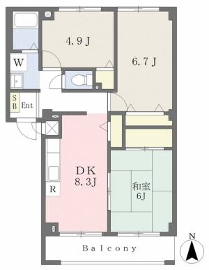 フィネス南斎院 304の間取り画像