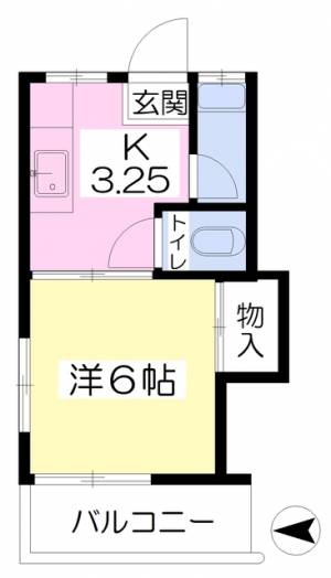 愛媛県松山市生石町 1K アパート の間取り画像