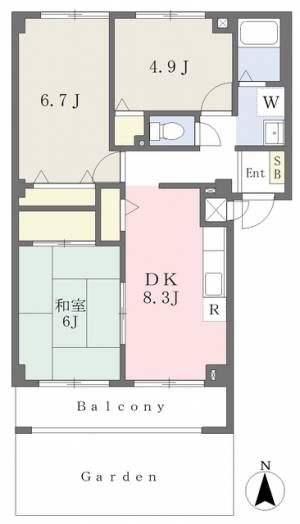 フィネス南斎院 103の間取り画像