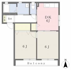 シャーメゾン堀江Ａ棟 202の間取り画像