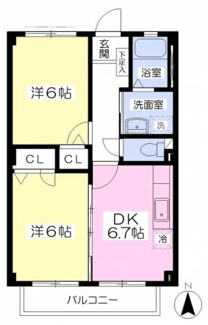 フォブールＮＹ 202の間取り画像