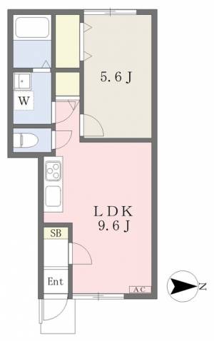 ＬＵＭＩＥＬＥ古三津Ａ棟 103の間取り画像