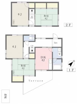 道後北代戸建　３号 3の間取り画像