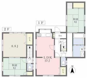 土手内戸建 1の間取り画像