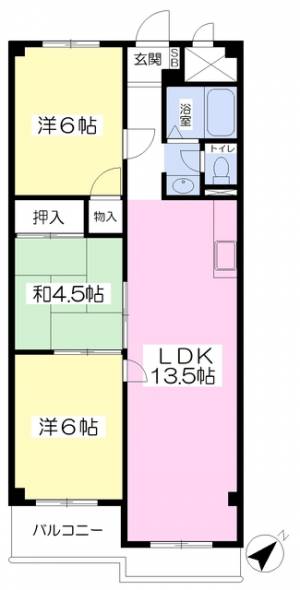 メゾン吹鳳 306の間取り画像