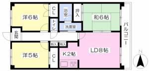 クリーンハイツ越智Ⅱ 205の間取り画像