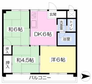 越智タウンハイツ 207の間取り画像