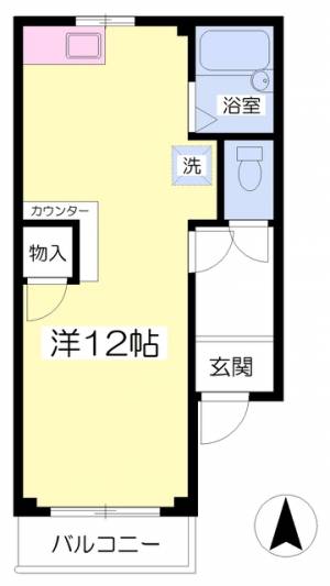 めぞんどまあや 102の間取り画像