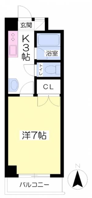 ヴィレッヂ上野 207の間取り画像