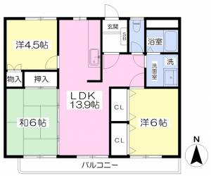 エクセレンス土居田 207の間取り画像