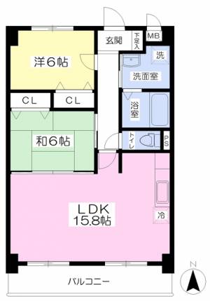 マ・メゾン余戸 402の間取り画像