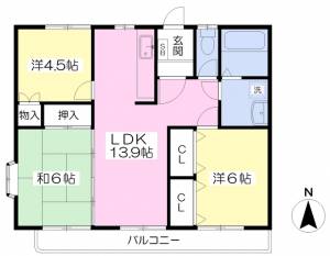 エクセレンス土居田 310の間取り画像