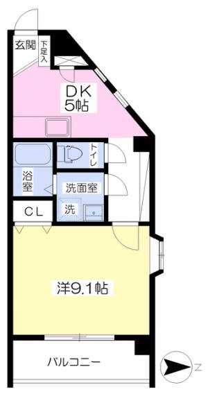 ビッグバレー高岡 405の間取り画像