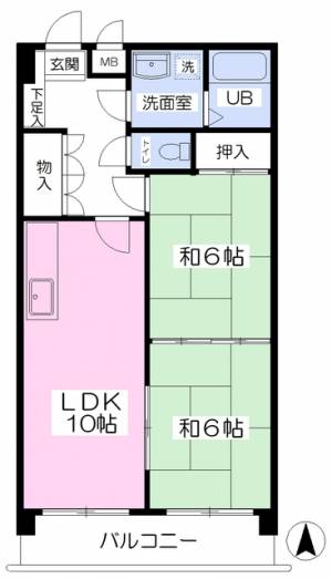 松山南マンション 302の間取り画像