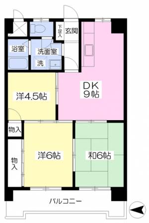 コスモ新川 301の間取り画像