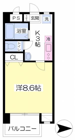 アストレア天山 505の間取り画像