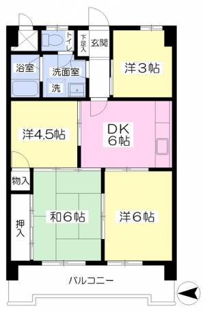 コスモ新川 503の間取り画像