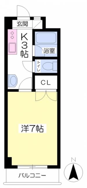 ヴィレッヂ上野 305の間取り画像