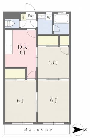 サウスタウンアサムラ 202の間取り画像