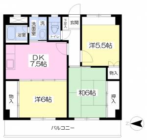 ビッグ第一ハイツ 607の間取り画像